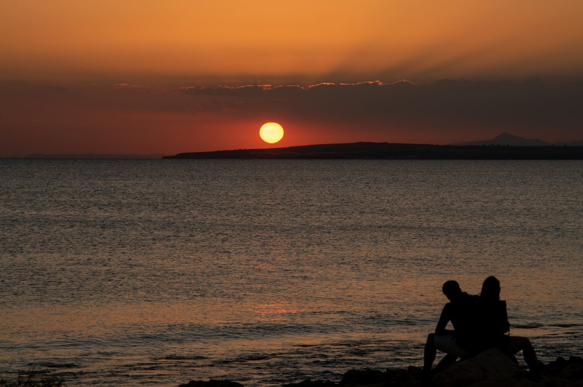 Sunset on beach